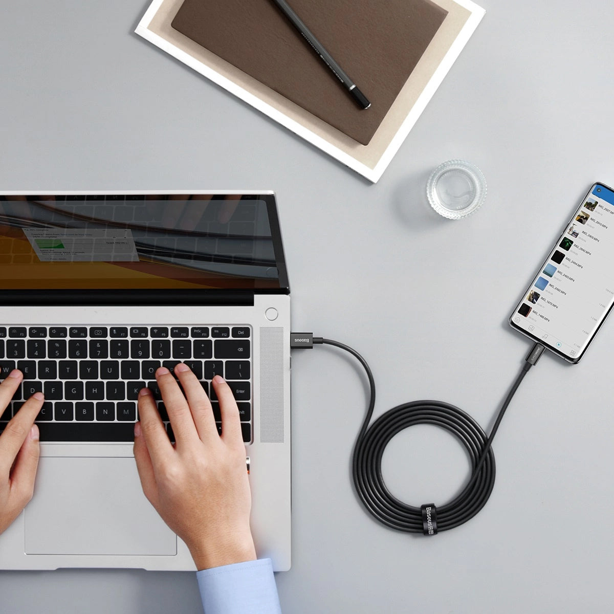 Cablu Date si Incarcare USB-A - USB-C Baseus Superior Series, 65W, 2m, Negru CAYS001001