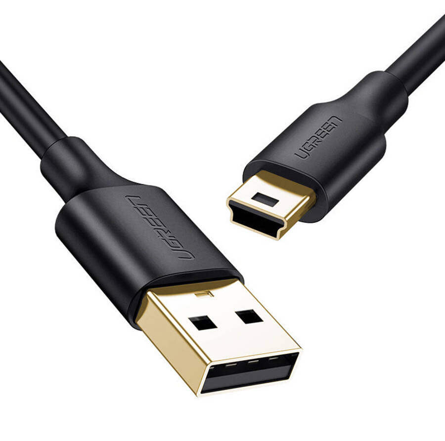 Cablu Date si Incarcare USB-A - miniUSB UGREEN US132, 18W, 1m, Negru