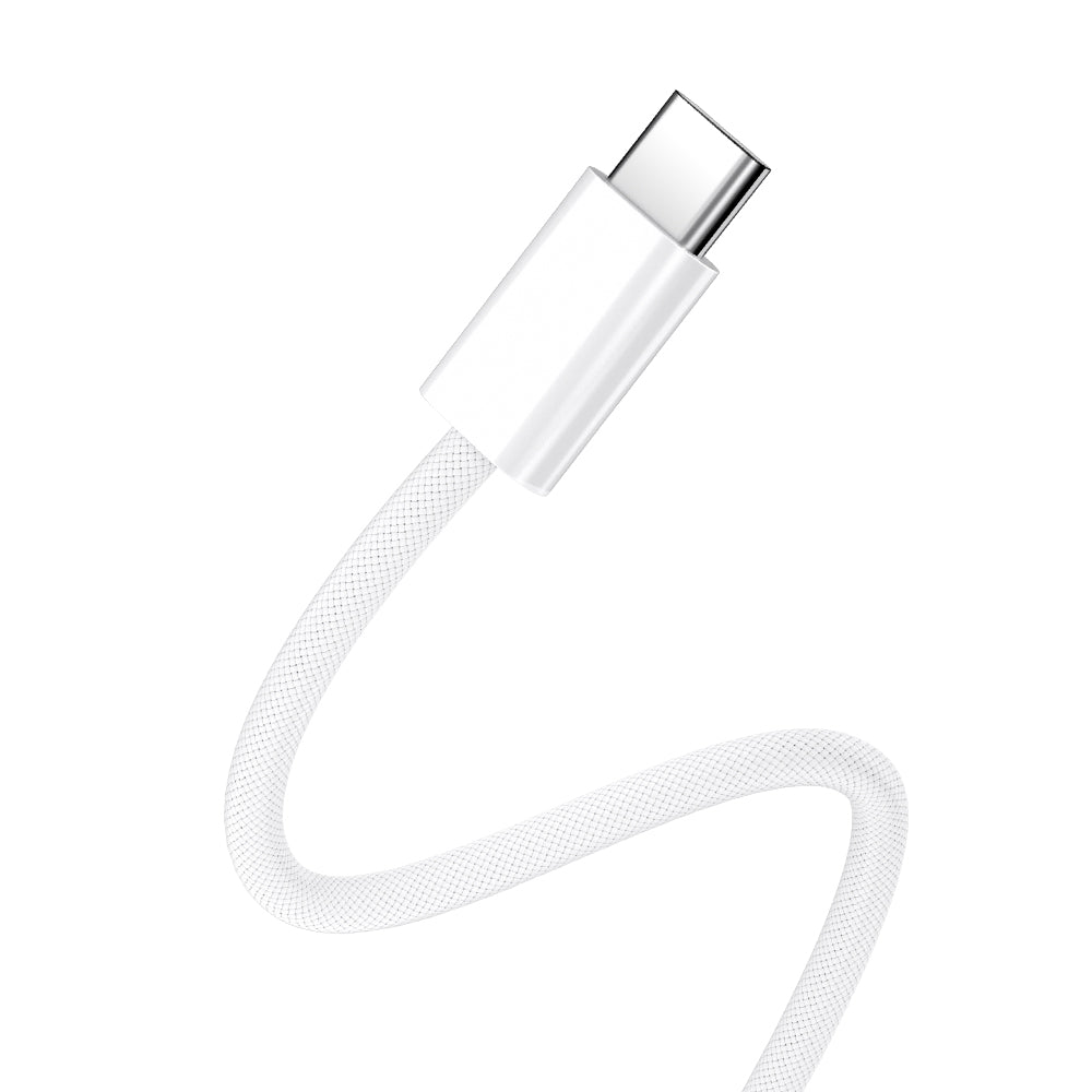 Cablu Date si Incarcare USB-C - USB-C BWOO BO-X284, 60W, 1m, Alb