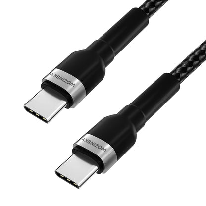 Cablu Date si Incarcare USB-C - USB-C WZK WNBCC1, 65W, 1m, Negru