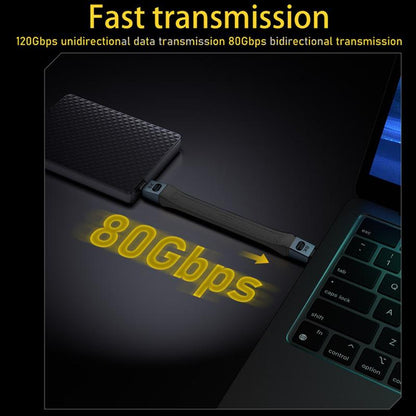 Cablu Date si Incarcare USB-C - USB-C OEM 8K Video, 240W, 0.13m, Negru