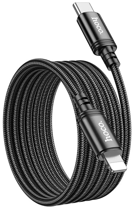 Cablu Date si Incarcare USB-C - Lightning HOCO X89, 27W, 2m, Negru