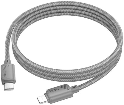 Cablu Date si Incarcare USB-C - Lightning HOCO X113, 27W, 1m, Gri