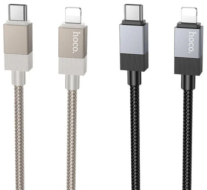 Cablu Date si Incarcare USB-C - Lightning HOCO X110, 27W, 1m, Negru