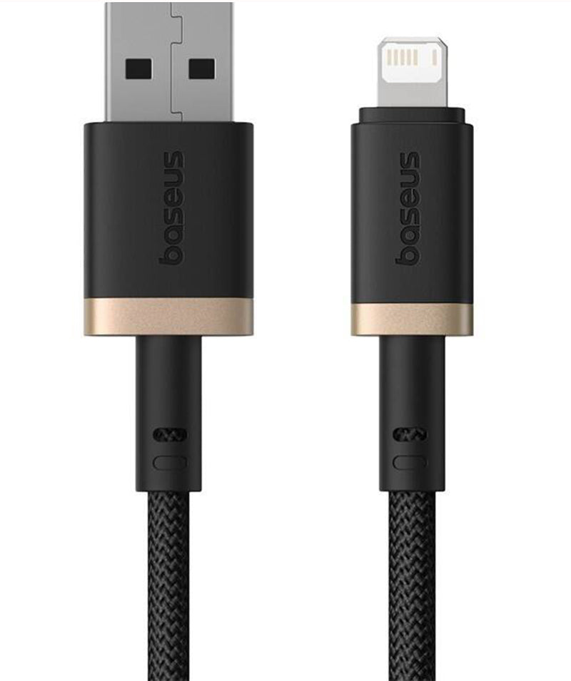 Cablu Date si Incarcare USB-A - Lightning Baseus Dura Series, 18W, 2m, Auriu P10377801U01-02