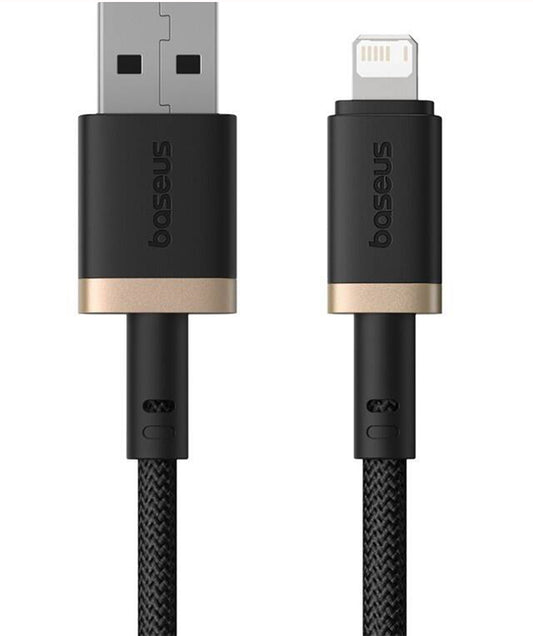 Cablu Date si Incarcare USB-A - Lightning Baseus Dura Series, 18W, 2m, Auriu P10377801U01-02