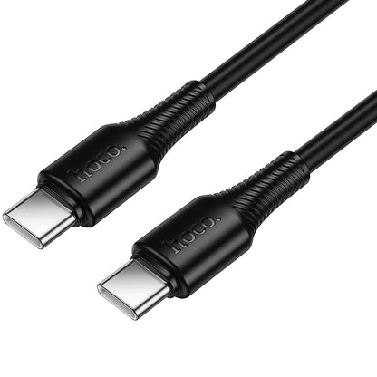 Cablu Date si Incarcare USB-C - USB-C HOCO X120, 60W, 1m, Negru