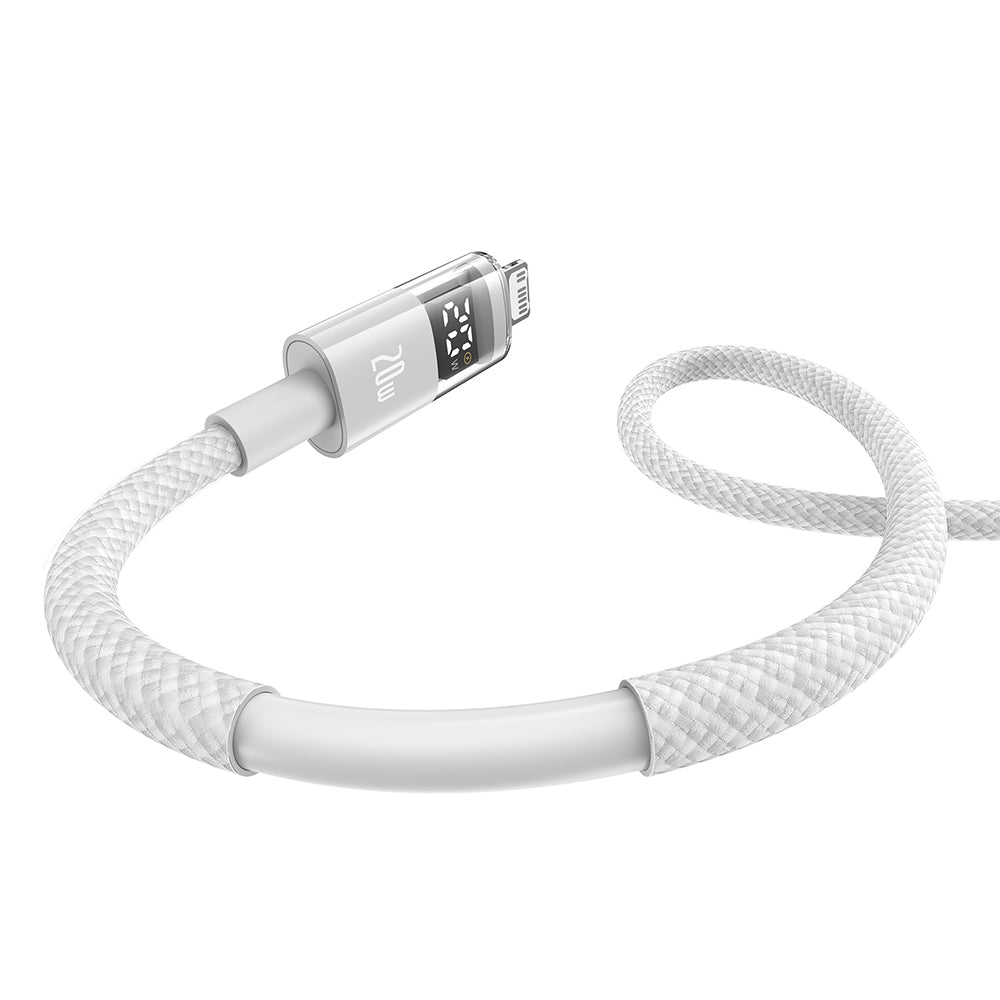 Cablu Date si Incarcare USB-C - Lightning Baseus Display 2, 20W, 1m, Alb P10382703211-00