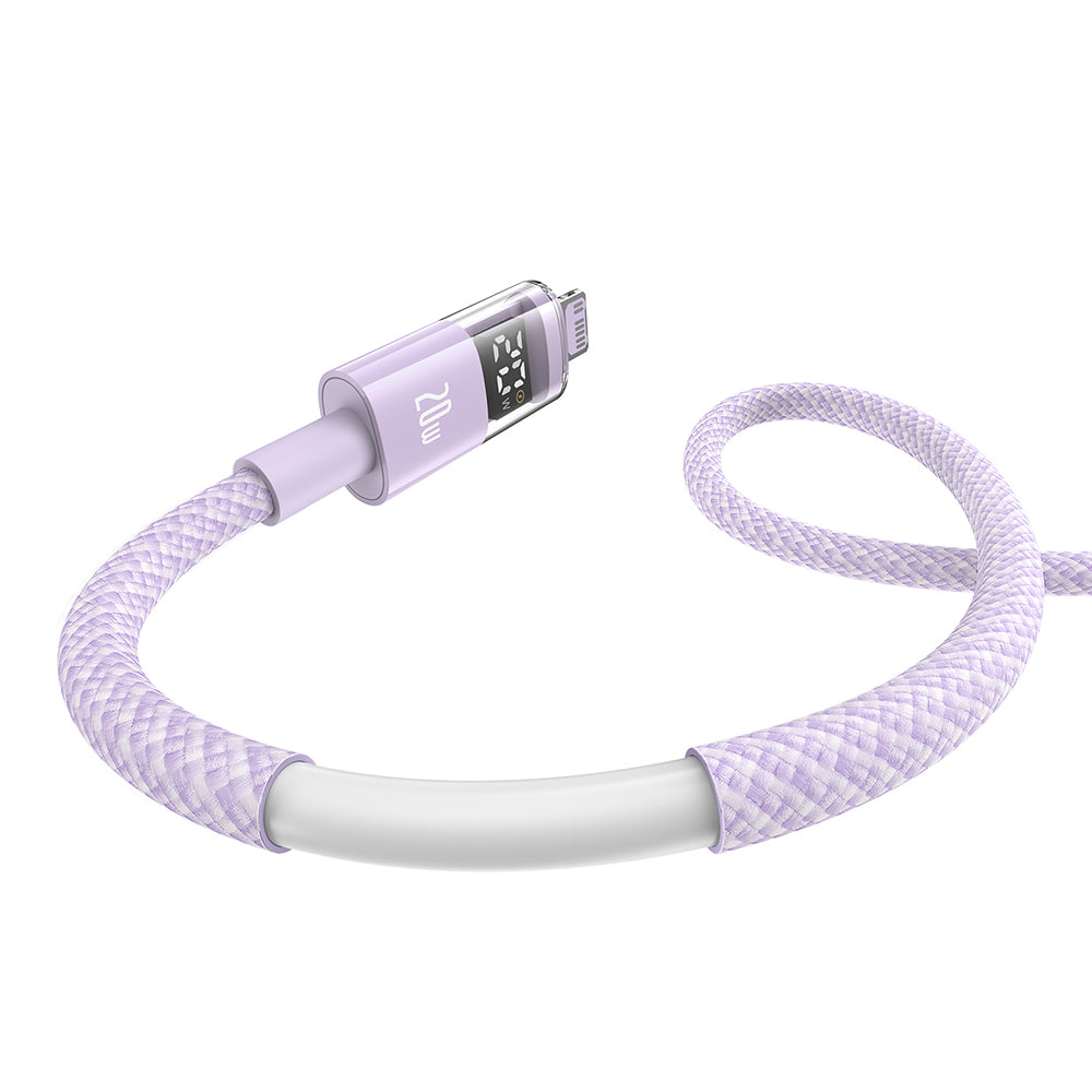 Cablu Date si Incarcare USB-C - Lightning Baseus Display 2, 20W, 1m, Mov P10382703511-00