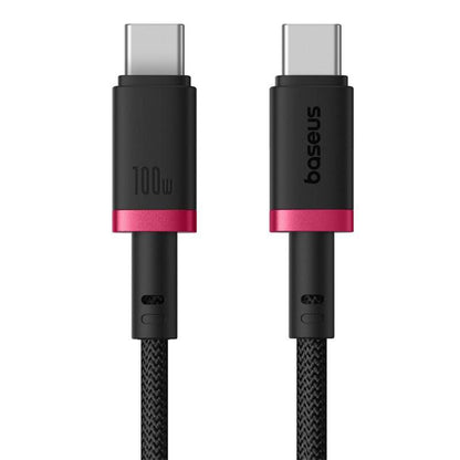 Cablu Date si Incarcare USB-C - USB-C Baseus Dura Series, 100W, 2m, Rosu P10377803U01-02