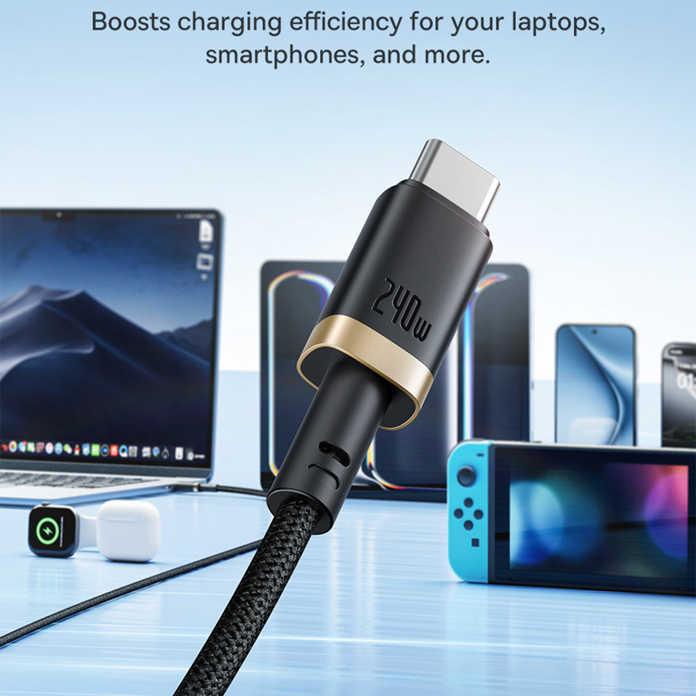 Cablu Date si Incarcare USB-C - USB-C Baseus Dura Series, 240W, 1m, Rosu P10377803U03-01