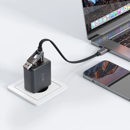 Cablu Date si Incarcare USB-C - USB-A / USB-C Acefast C13-05, 60W, 0.2m, Negru