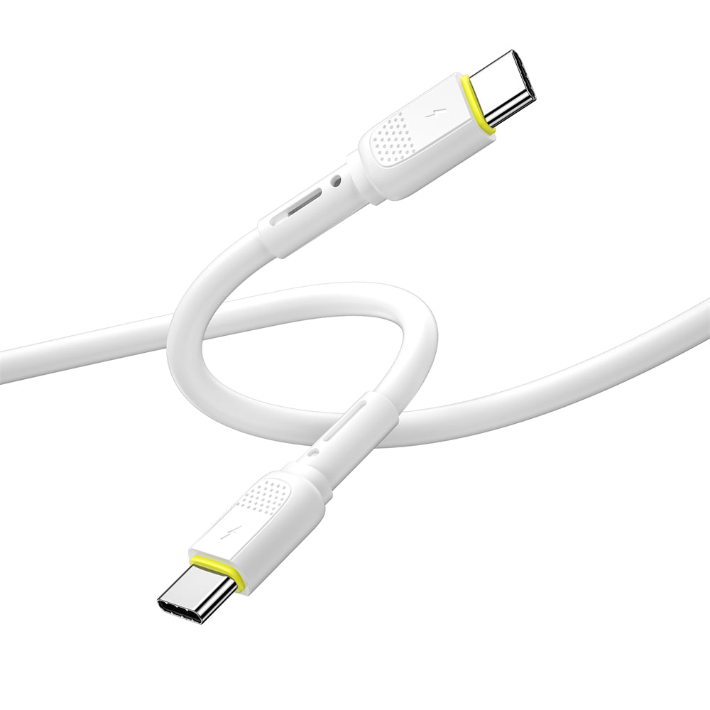 Cablu Date si Incarcare USB-C - USB-C WiWu Wi-C034, 60W, 1.2m, Alb