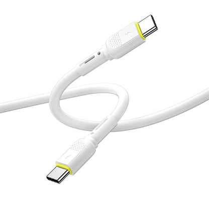 Cablu Date si Incarcare USB-C - USB-C WiWu Wi-C034, 60W, 1.2m, Alb