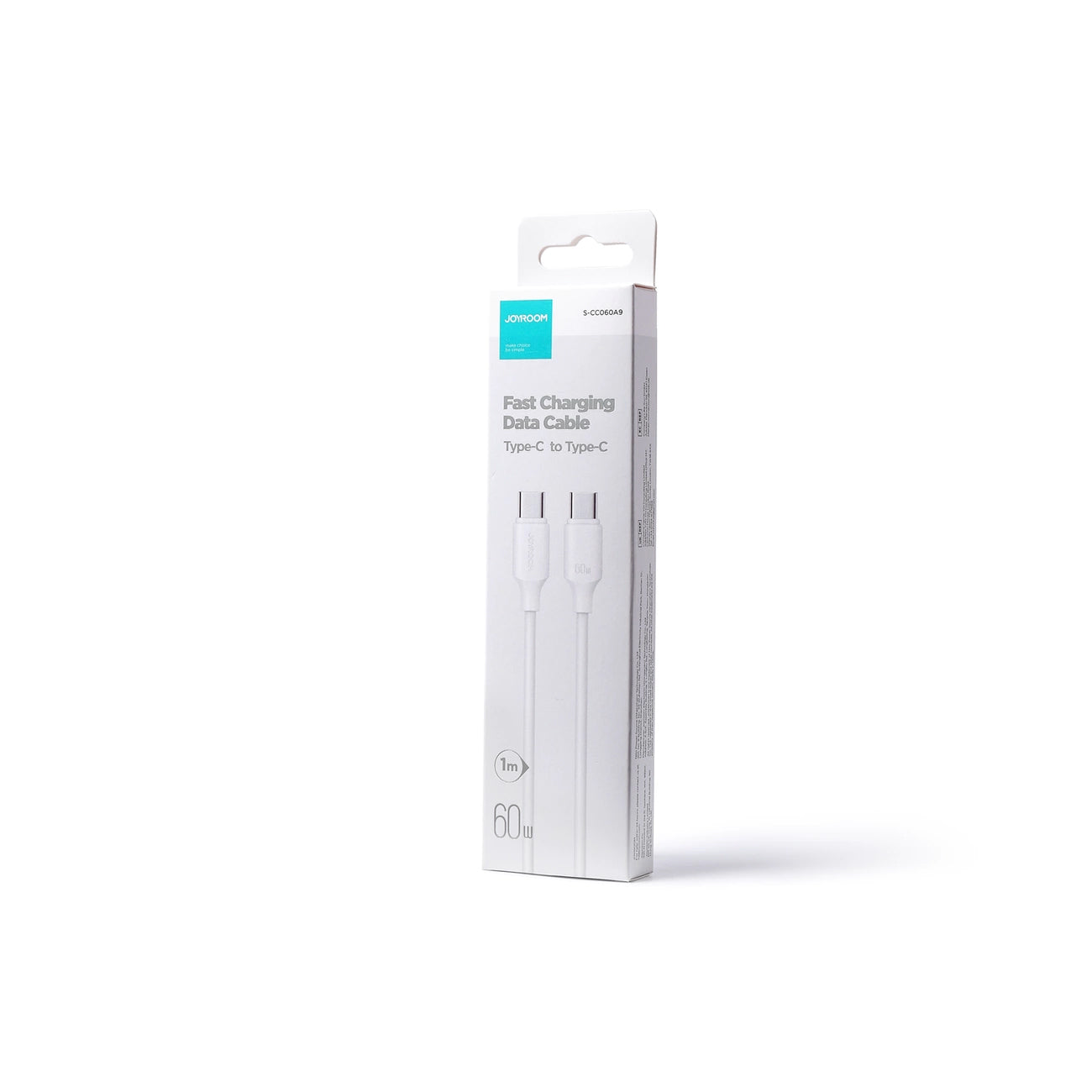 Cablu Date si Incarcare USB-C - USB-C Joyroom S-A9, 60W, 1m, Alb