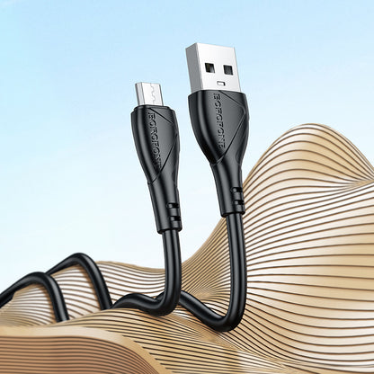 Cablu Date si Incarcare USB-A - microUSB Borofone BX121 Energy, 18W, 1m, Negru