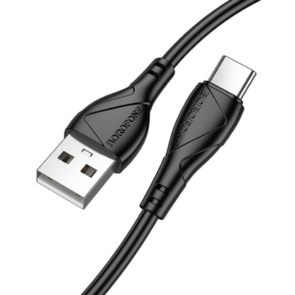 Cablu Date si Incarcare USB-A - USB-C Borofone BX121 Energy, 18W, 1m, Negru