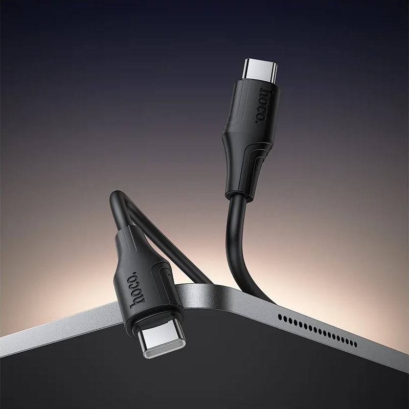 Cablu Date si Incarcare USB-C - USB-C HOCO X124, 60W, 1m, Negru