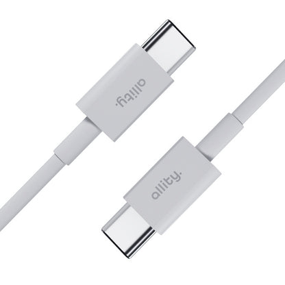 Cablu Date si Incarcare USB-C - USB-C Allity. AUC-03, 100W, 2m, Alb