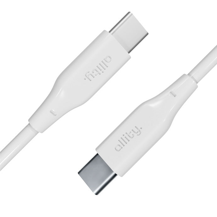 Cablu Date si Incarcare USB-C - USB-C Allity. AUC-02, 100W, 1m, Alb