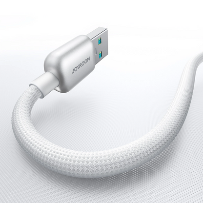 Cablu Date si Incarcare USB-A - USB-C Joyroom S-A55 StarFlight Display, 66W, 1.2m, Alb
