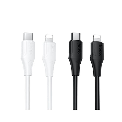 Cablu Date si Incarcare USB-C - Lightning HOCO X124, 27W, 1m, Alb