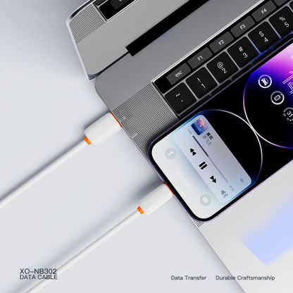 Cablu Date si Incarcare USB-A - Lightning XO Design NB302, 18W, 1m, Alb