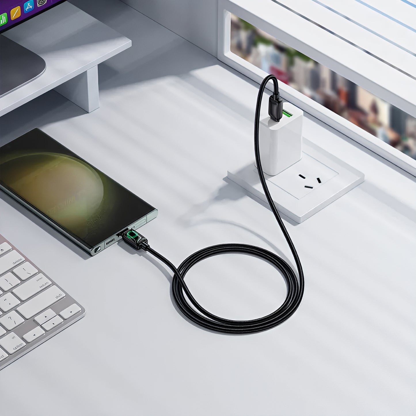 Cablu Date si Incarcare USB-C - USB-C HOCO U146, 60W, 1.2m, Negru