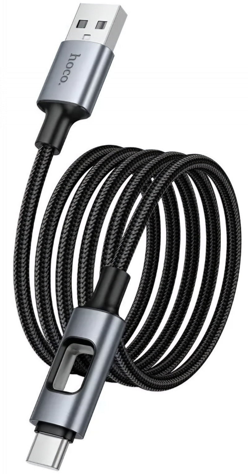 Cablu Date si Incarcare USB-A - USB-C HOCO U144 Led, 18W, 1.2m, Negru