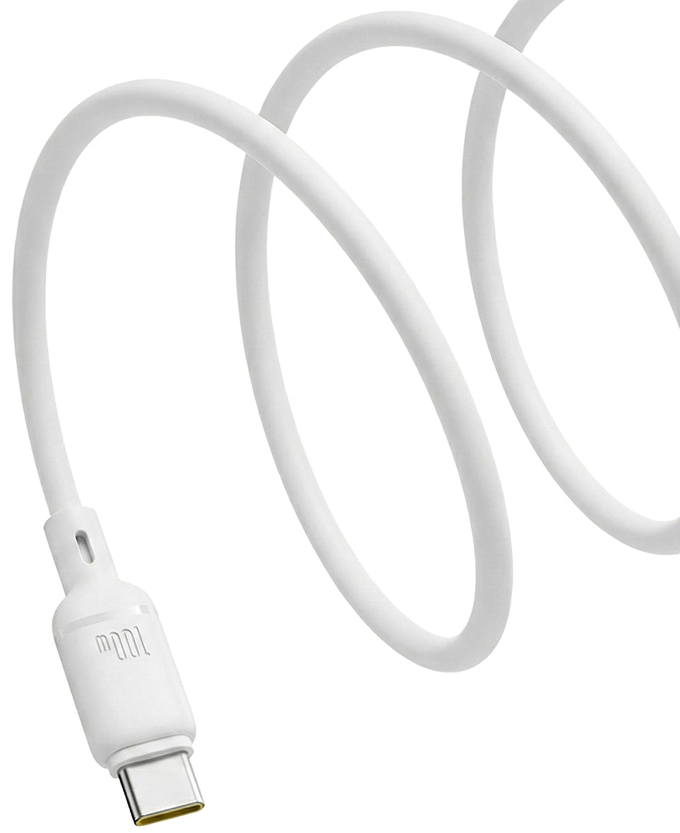 Cablu Date si Incarcare USB-C - USB-C Baseus Silky, 100W, 1m, Alb P10377704213-00