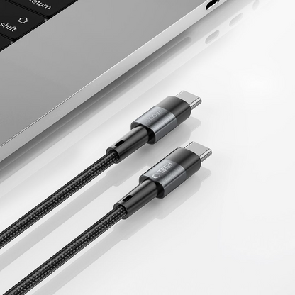 Cablu Date si Incarcare USB-C - USB-C Tech-Protect Ultraboost, 100W, 3m, Gri