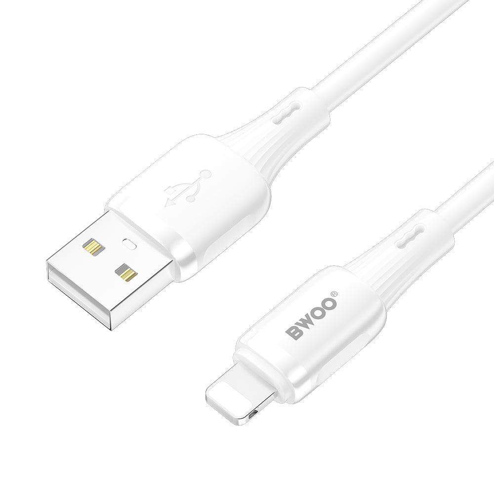 Cablu Date si Incarcare USB-A - Lightning BWOO X329L, 15W, 1m, Alb