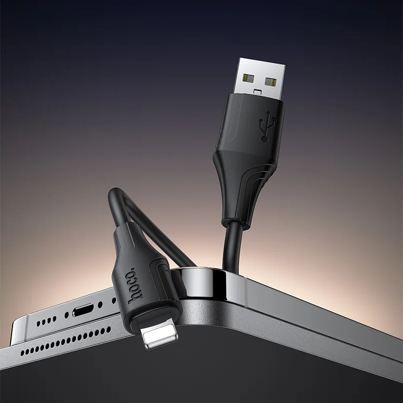 Cablu Date si Incarcare USB-A - Lightning HOCO X124, 18W, 1m, Negru