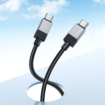 Cablu Date si Incarcare USB-C - USB-C HOCO X110, 60W, 1m, Negru