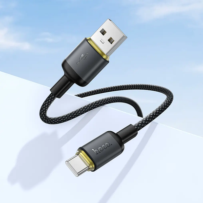Cablu Date si Incarcare USB-A - USB-C HOCO X128 Benefit, 36W, 1m, Negru