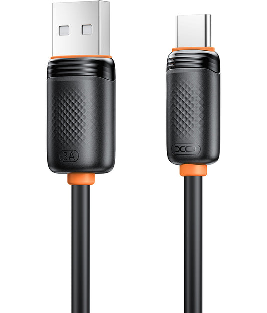 Cablu Date si Incarcare USB-A - USB-C XO Design NB302, 18W, 1m, Negru