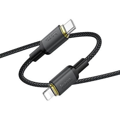 Cablu Date si Incarcare USB-A - Lightning HOCO X128 Benefit, 12W, 1m, Negru