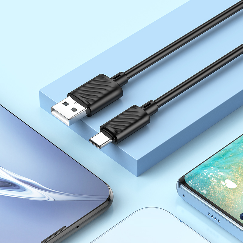 Cablu Date si Incarcare USB-A - USB-C HOCO X88, 18W, 2m, Negru
