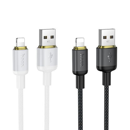 Cablu Date si Incarcare USB-A - Lightning HOCO X128 Benefit, 12W, 1m, Negru