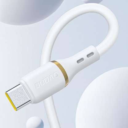 Cablu Date si Incarcare USB-A - USB-C Dudao L25T, 100W, 1m, Alb