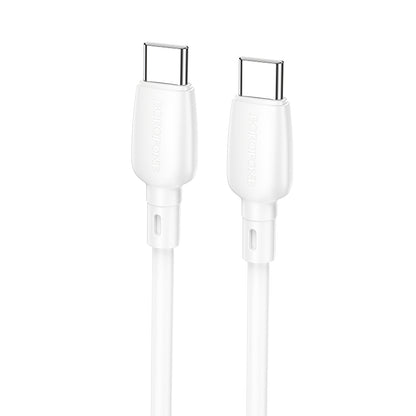 Cablu Date si Incarcare USB-C - USB-C Borofone BX93, 60W, 1m, Alb