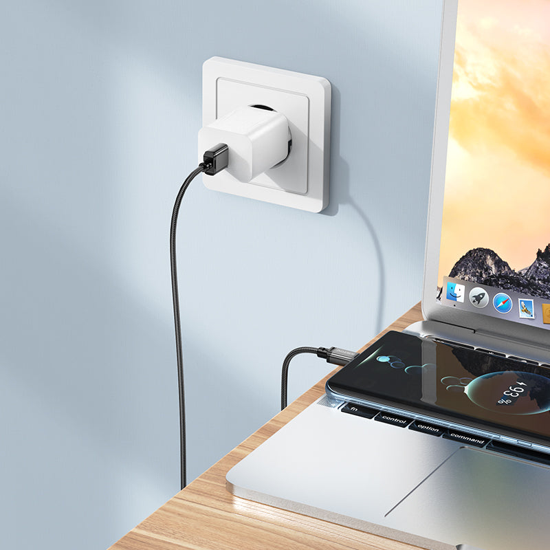 Cablu Date si Incarcare USB-A - USB-C Borofone BX87 Sharp, 60W, 1m, Negru