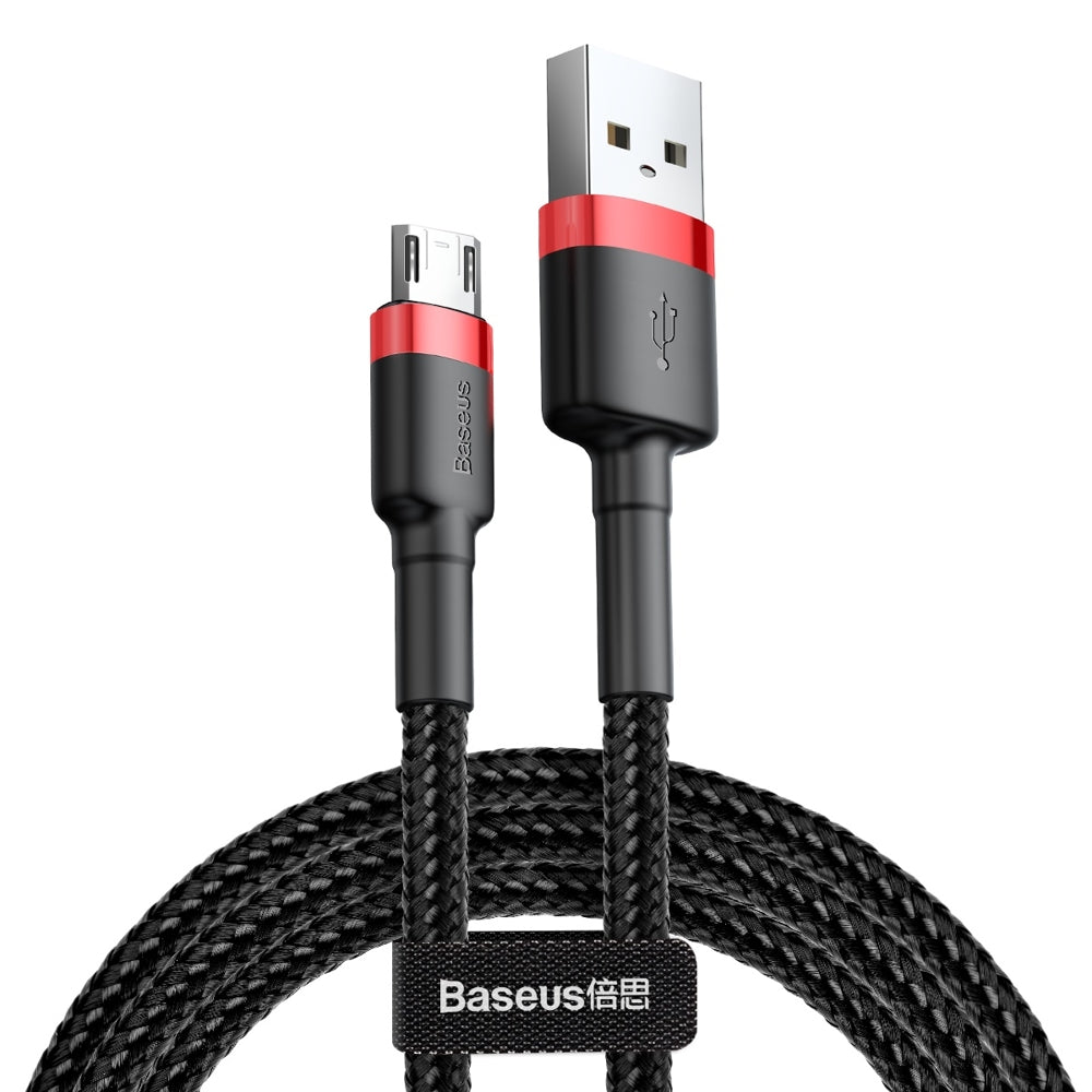 Cablu Date si Incarcare USB-A - microUSB Baseus Cafule, 18W, 2m, Rosu