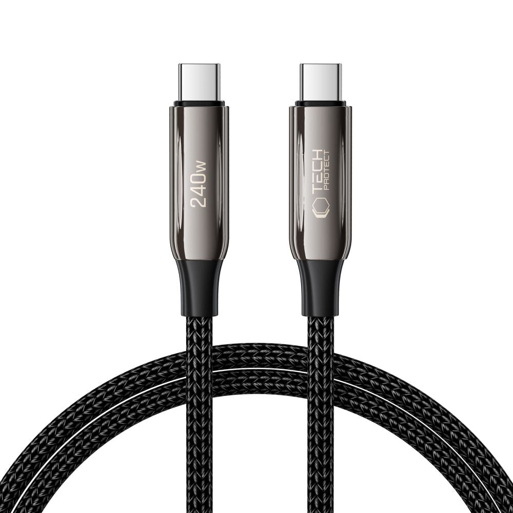 Cablu Date si Incarcare USB-C - USB-C Tech-Protect UB10T Ultraboost, 240W, 1m, Negru