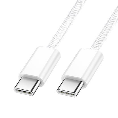 Cablu Date si Incarcare USB-C - USB-C BWOO BO-X284, 60W, 1m, Alb