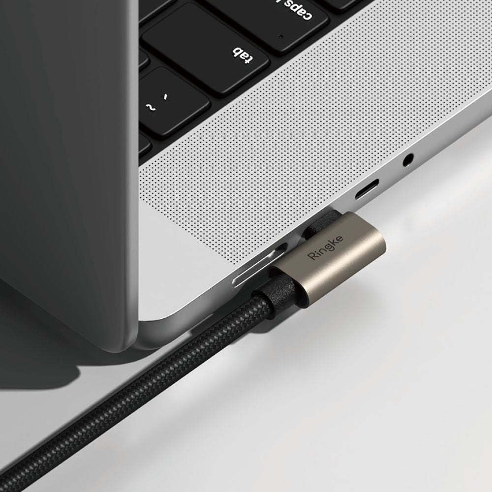 Cablu Date si Incarcare USB-C - USB-C Ringke 2X2 Angled, 240W, 2m, Negru