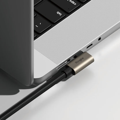 Cablu Date si Incarcare USB-C - USB-C Ringke 2X2 Angled, 240W, 2m, Negru
