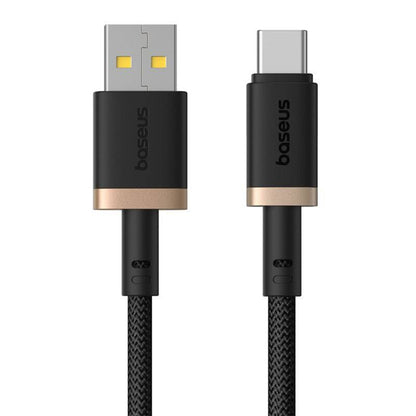 Cablu Date si Incarcare USB-A - USB-C Baseus Dura Series, 60W, 2m, Auriu P10377802U01-02