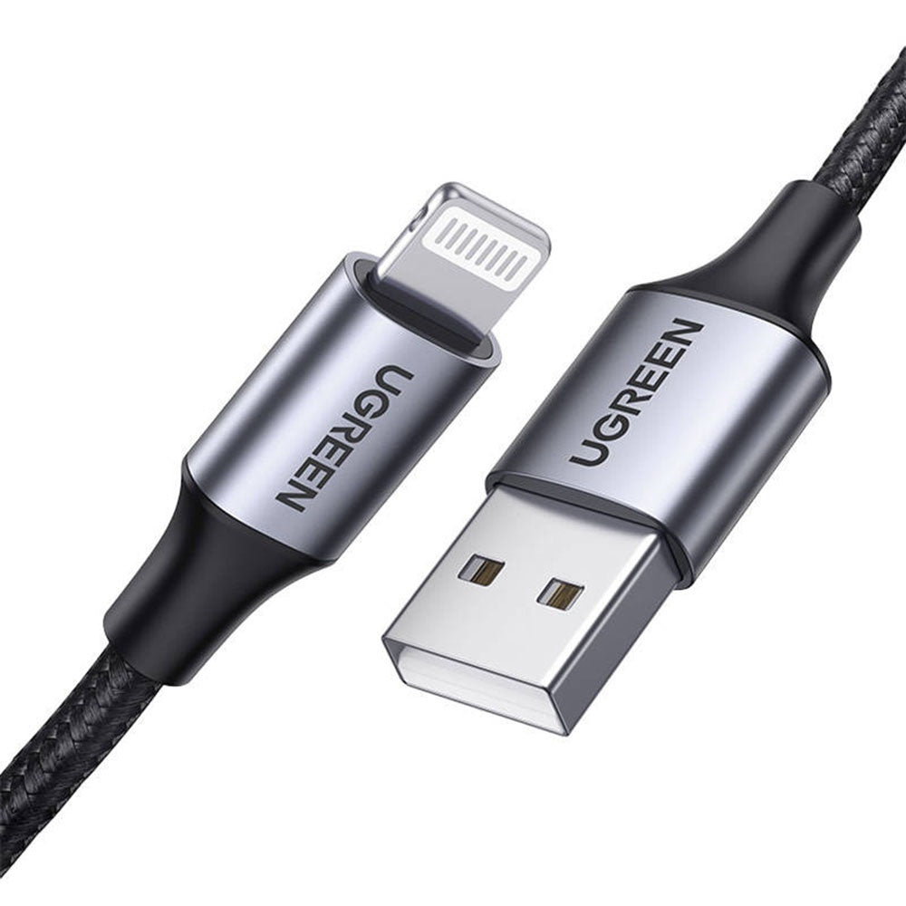 Cablu Date si Incarcare USB-A - Lightning UGREEN US199, 18W, 1m, Gri
