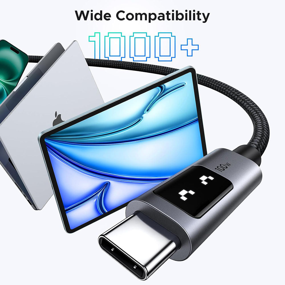 Cablu Date si Incarcare USB-C - USB-C UGREEN L509, 100W, 2m, Gri